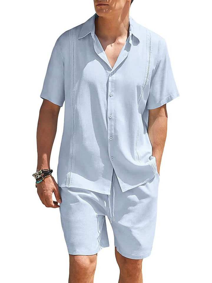 2-Delat Strand Guayabera Linneset