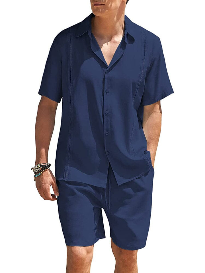2-Delat Strand Guayabera Linneset