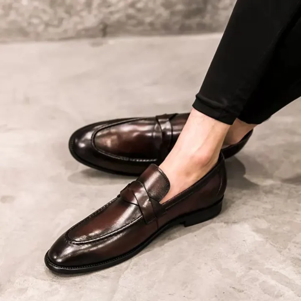 Chic Läder Loafers