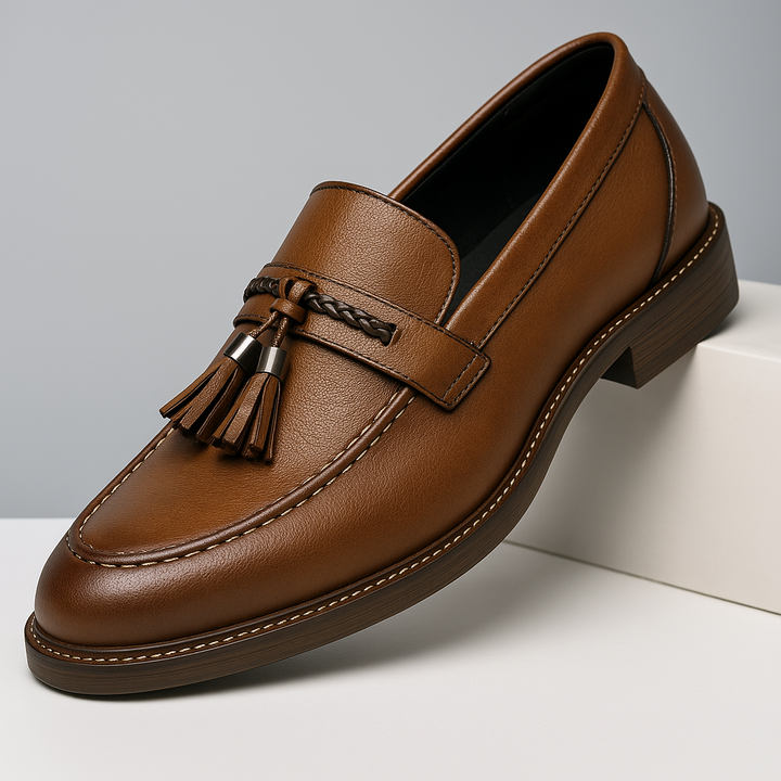 Läder Tofs Loafers
