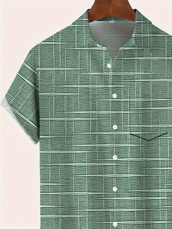 Leblanc™ | Elegant Randig och Rutig Skjorta