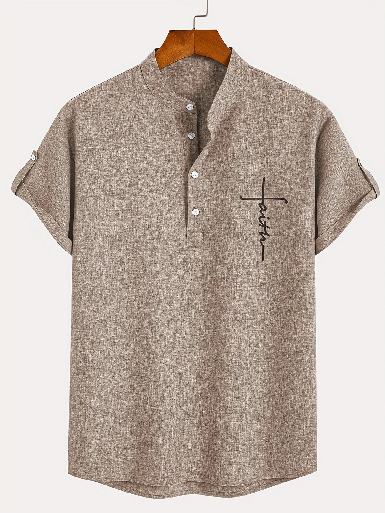 Leblanc™ | Elegant Kortärmd Skjorta med Ståkrage