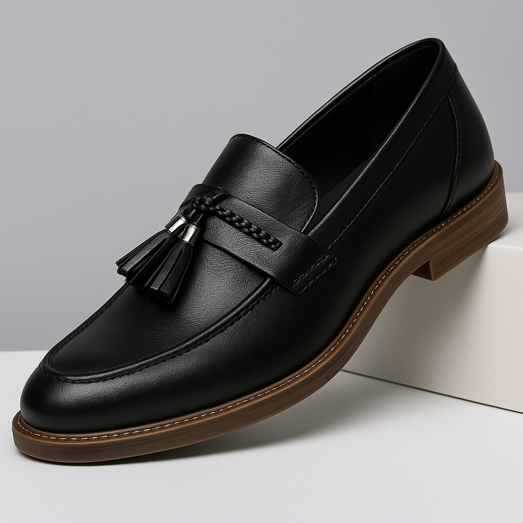 Läder Tofs Loafers