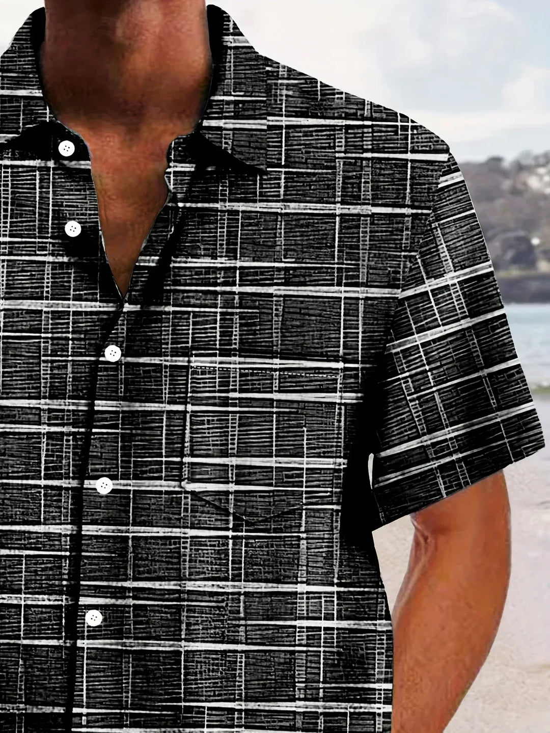 Leblanc™ | Elegant Randig och Rutig Skjorta