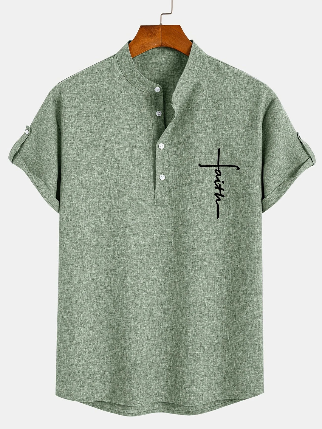 Leblanc™ | Elegant Kortärmd Skjorta med Ståkrage