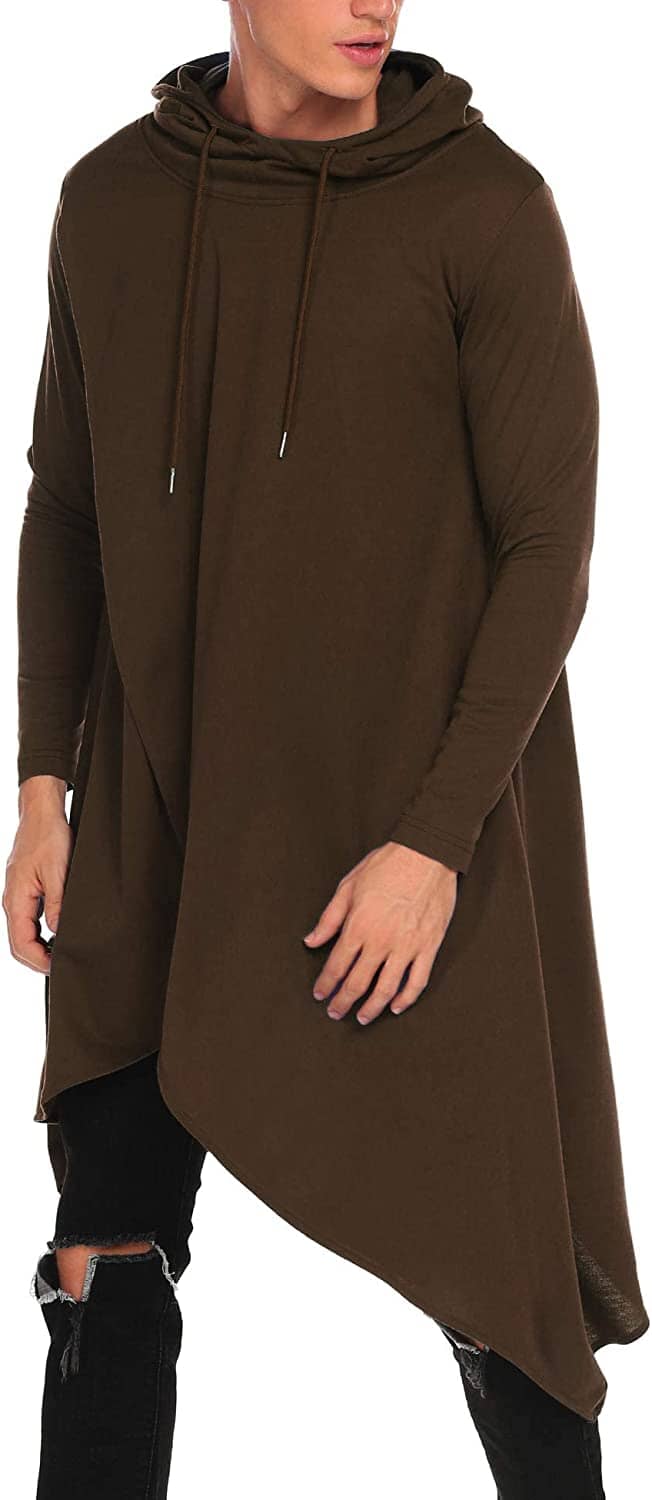 Casual Asymmetrisk Huva Poncho Sweatshirt