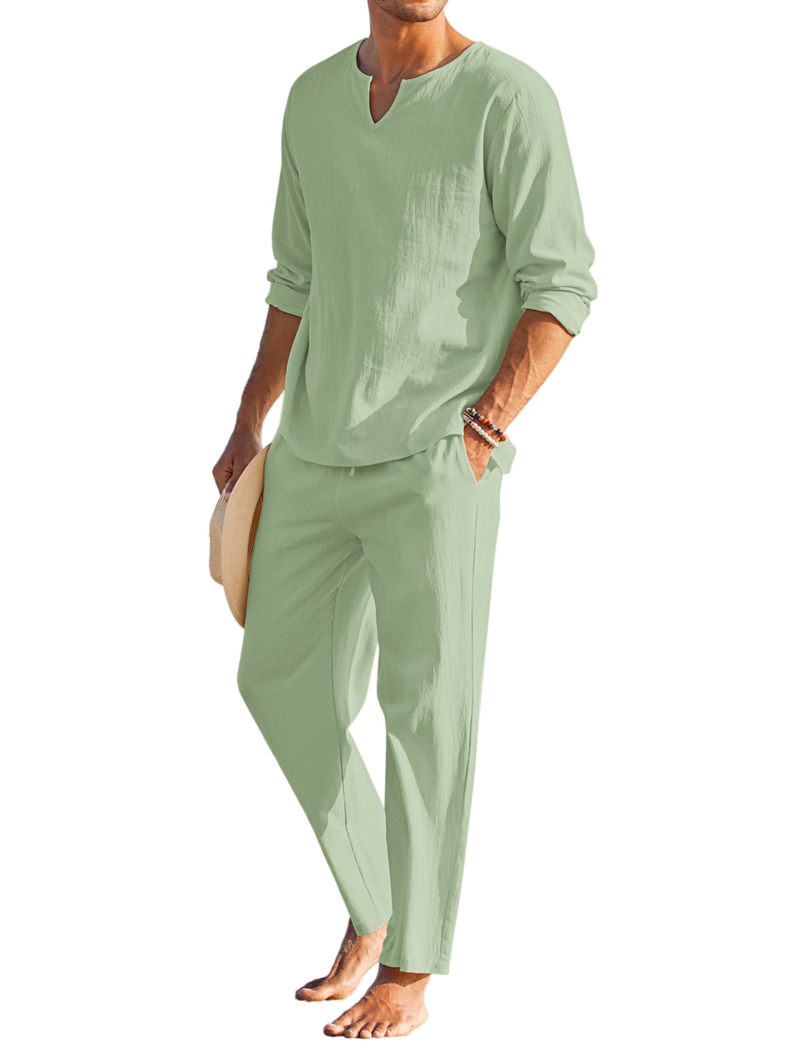 2-Delat Bomull Yoga Outfit