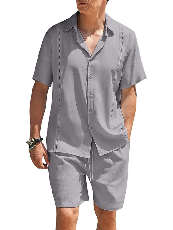 2-Delat Strand Guayabera Linneset