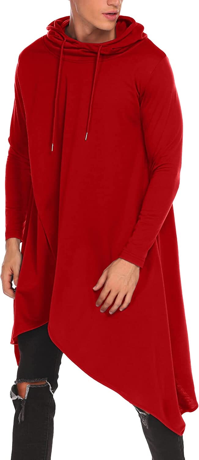 Casual Asymmetrisk Huva Poncho Sweatshirt