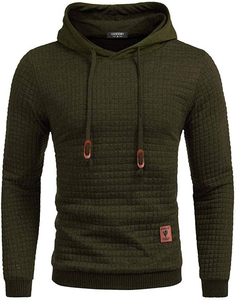 Gym Dragsnöre Rutig Jacquard Hoodie