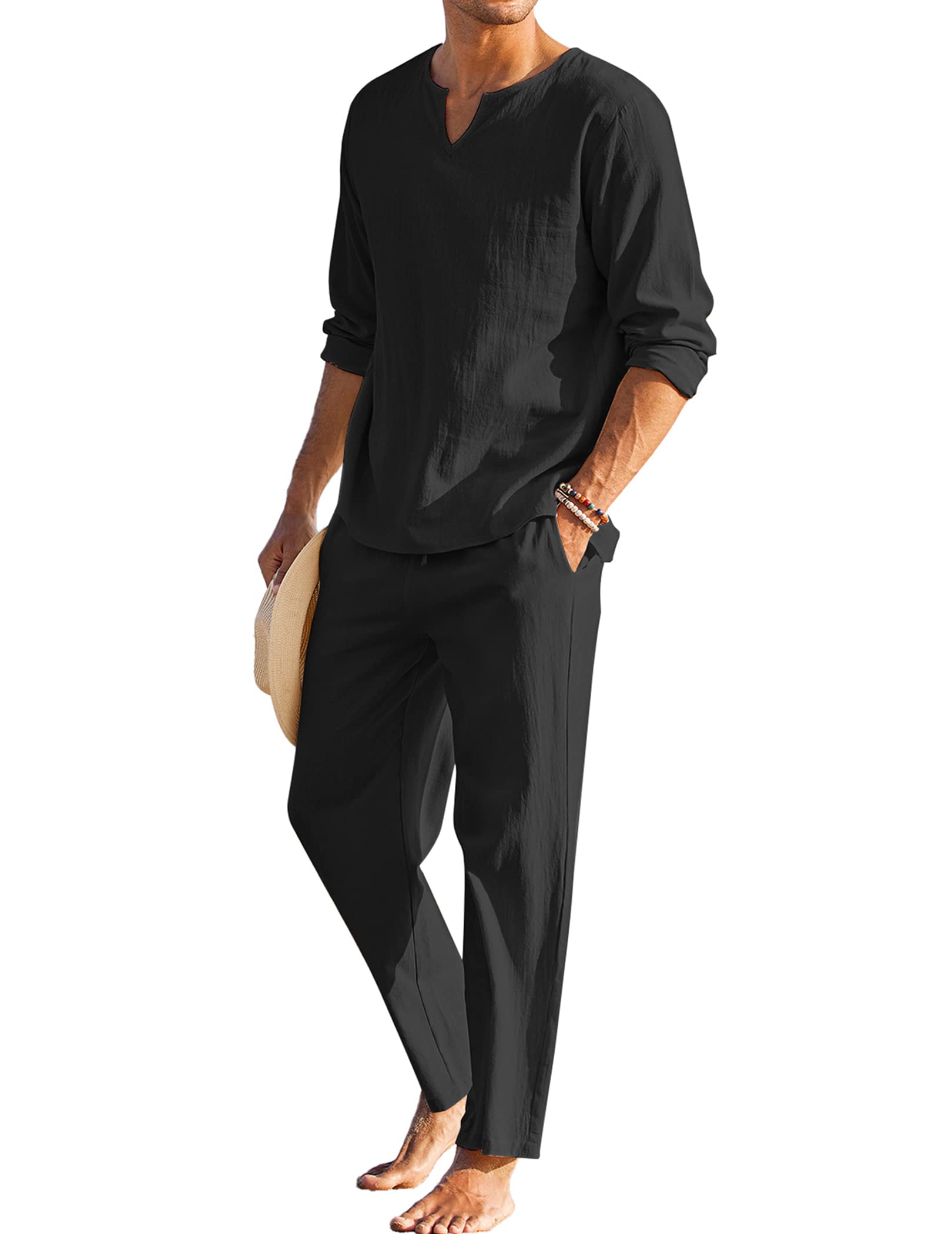 2-Delat Bomull Yoga Outfit