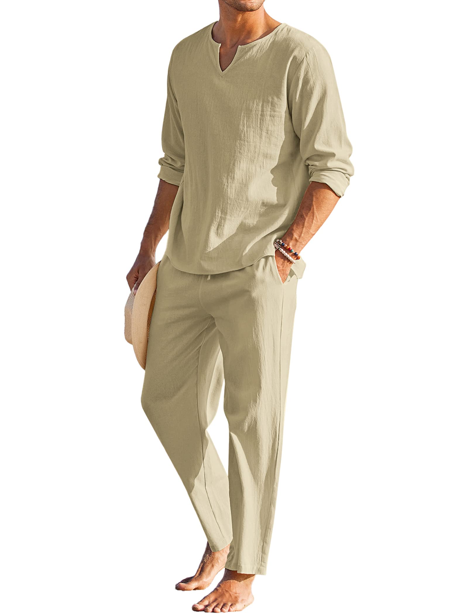 2-Delat Bomull Yoga Outfit