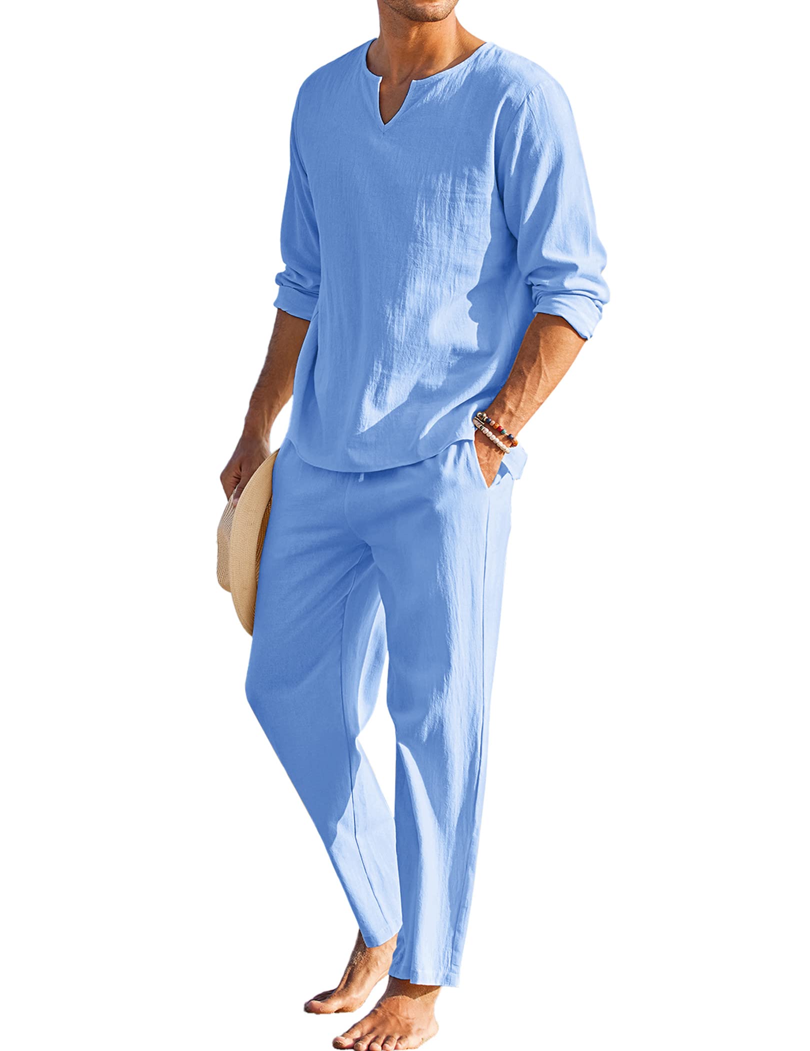 2-Delat Bomull Yoga Outfit