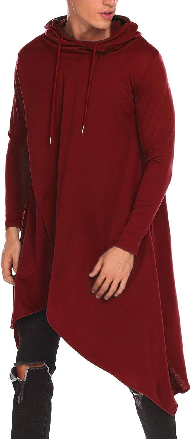 Casual Asymmetrisk Huva Poncho Sweatshirt