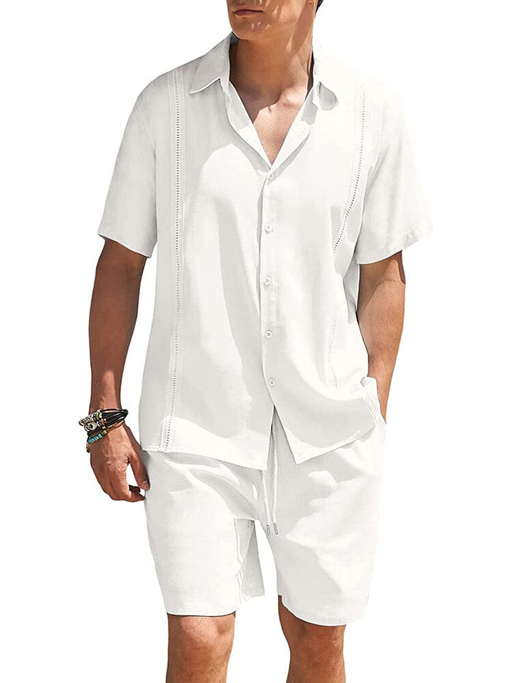 2-Delat Strand Guayabera Linneset