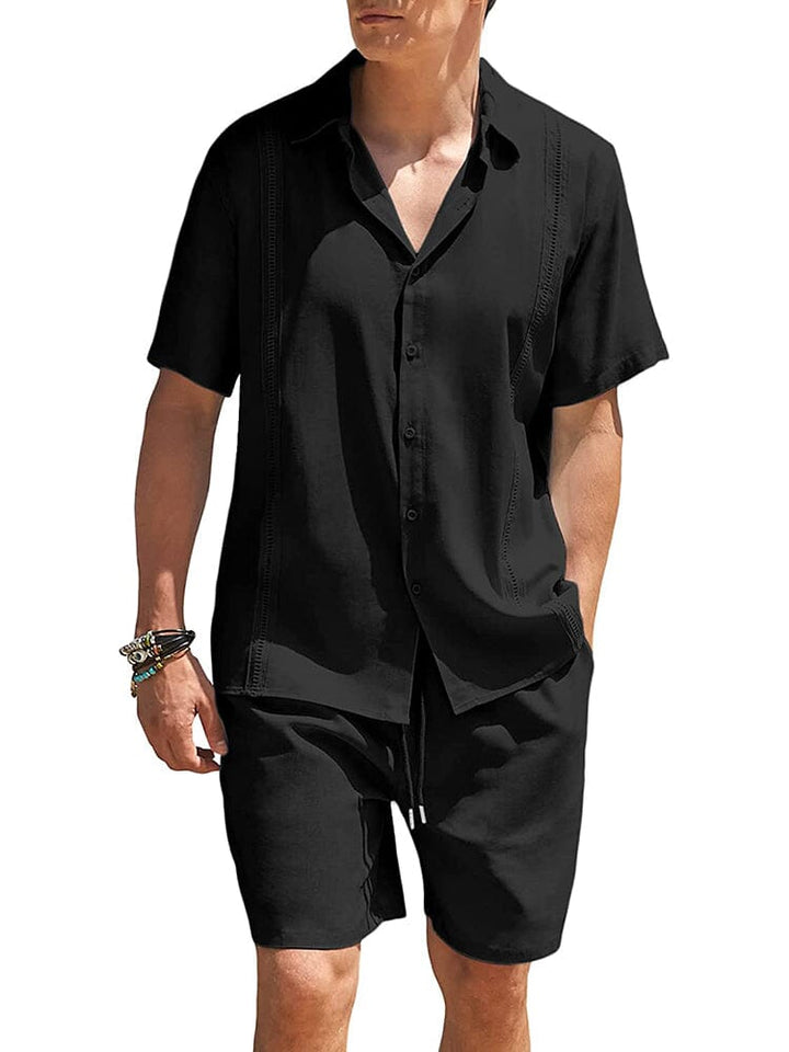 2-Delat Strand Guayabera Linneset