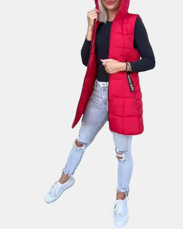 Solene | Ärmlös Vadderad Kappa