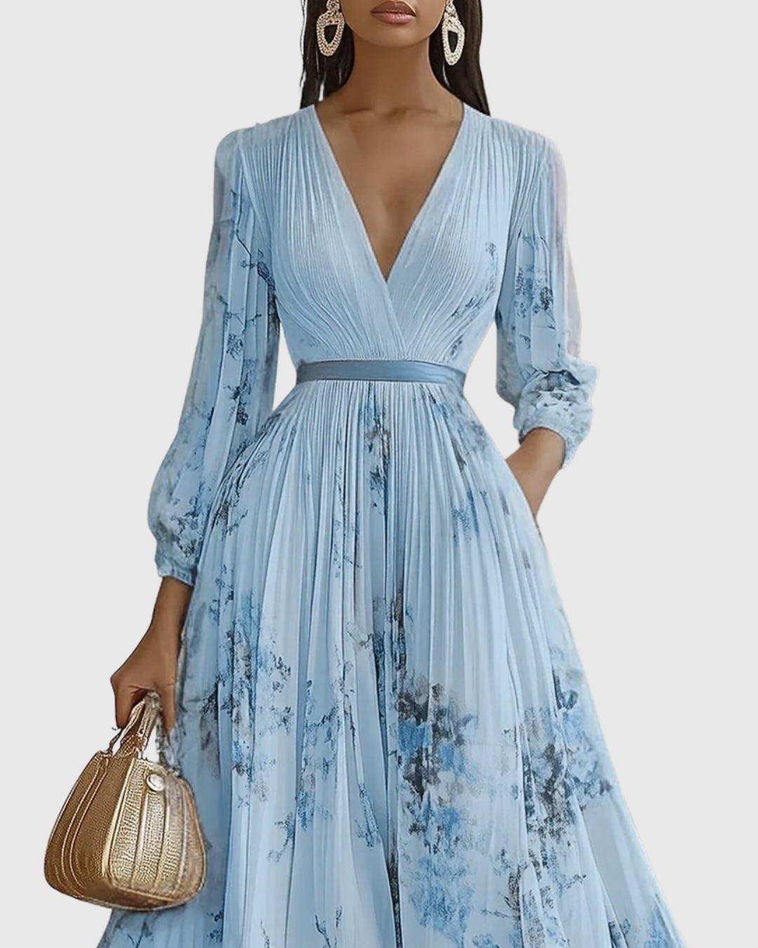 Zuzanna - Elegant Maxi Klänning med Volanger