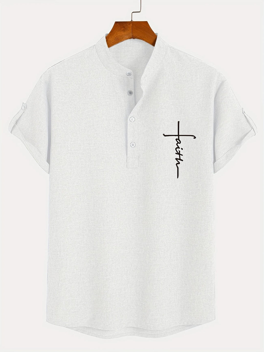Leblanc™ | Elegant Kortärmd Skjorta med Ståkrage