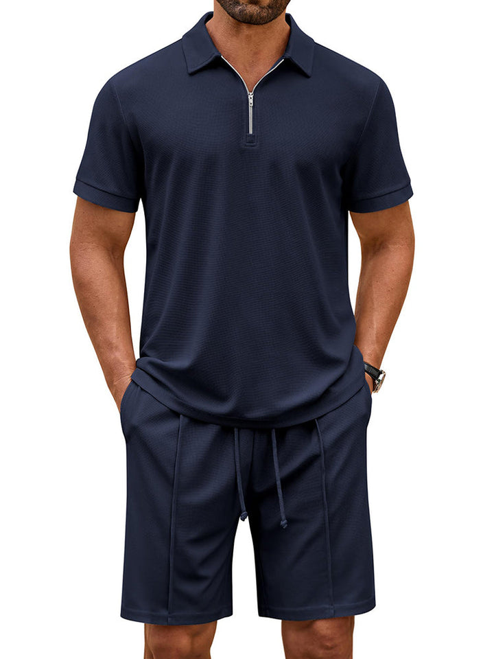 Fashion Pikétröja Shorts Set