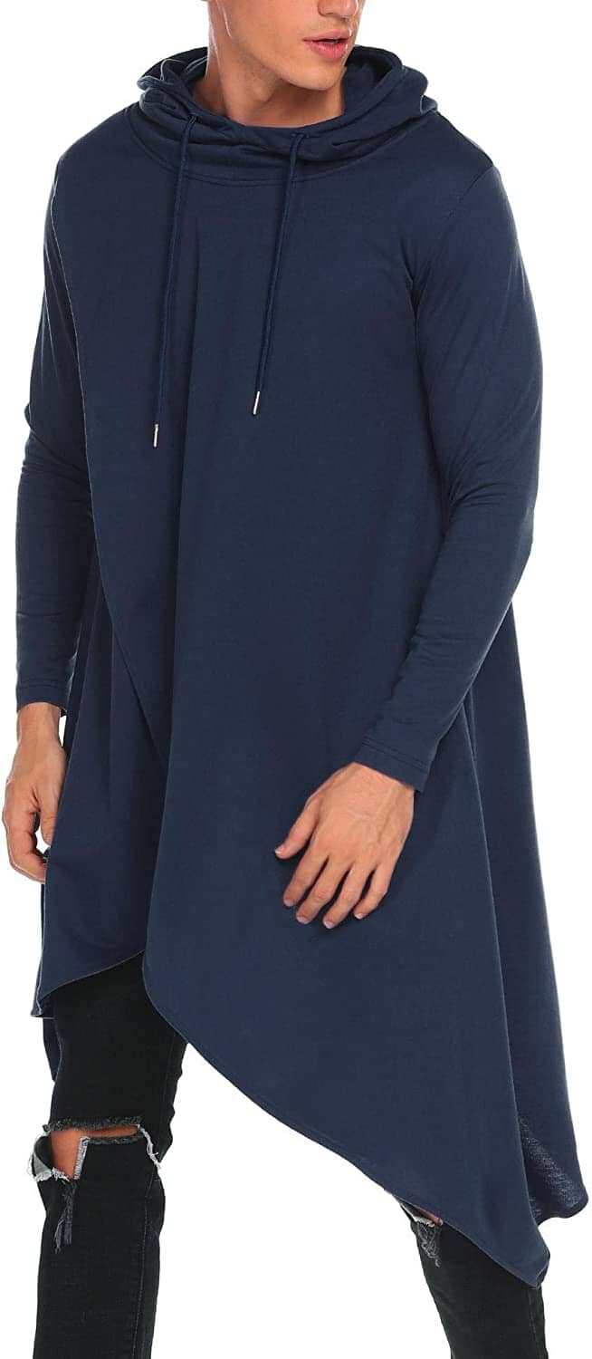 Casual Asymmetrisk Huva Poncho Sweatshirt