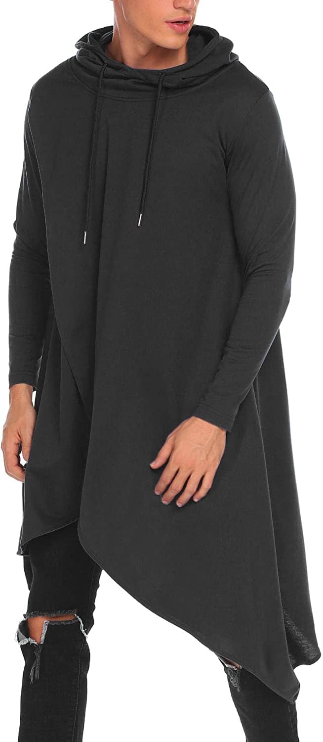 Casual Asymmetrisk Huva Poncho Sweatshirt