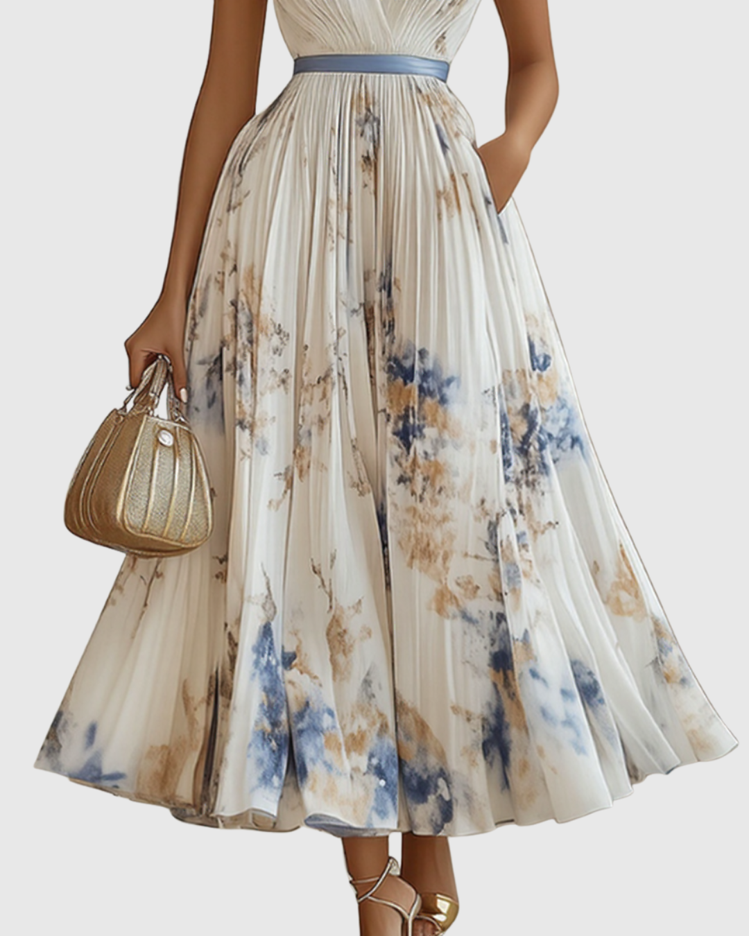 Zuzanna - Elegant Maxi Klänning med Volanger
