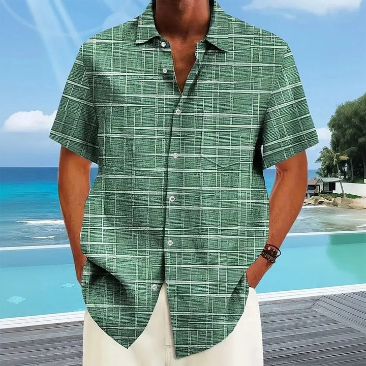 Leblanc™ | Elegant Randig och Rutig Skjorta