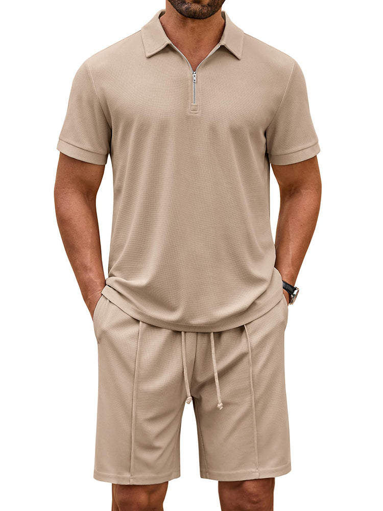 Fashion Pikétröja Shorts Set