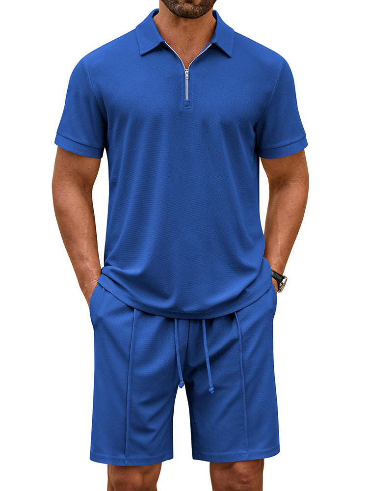 Fashion Pikétröja Shorts Set
