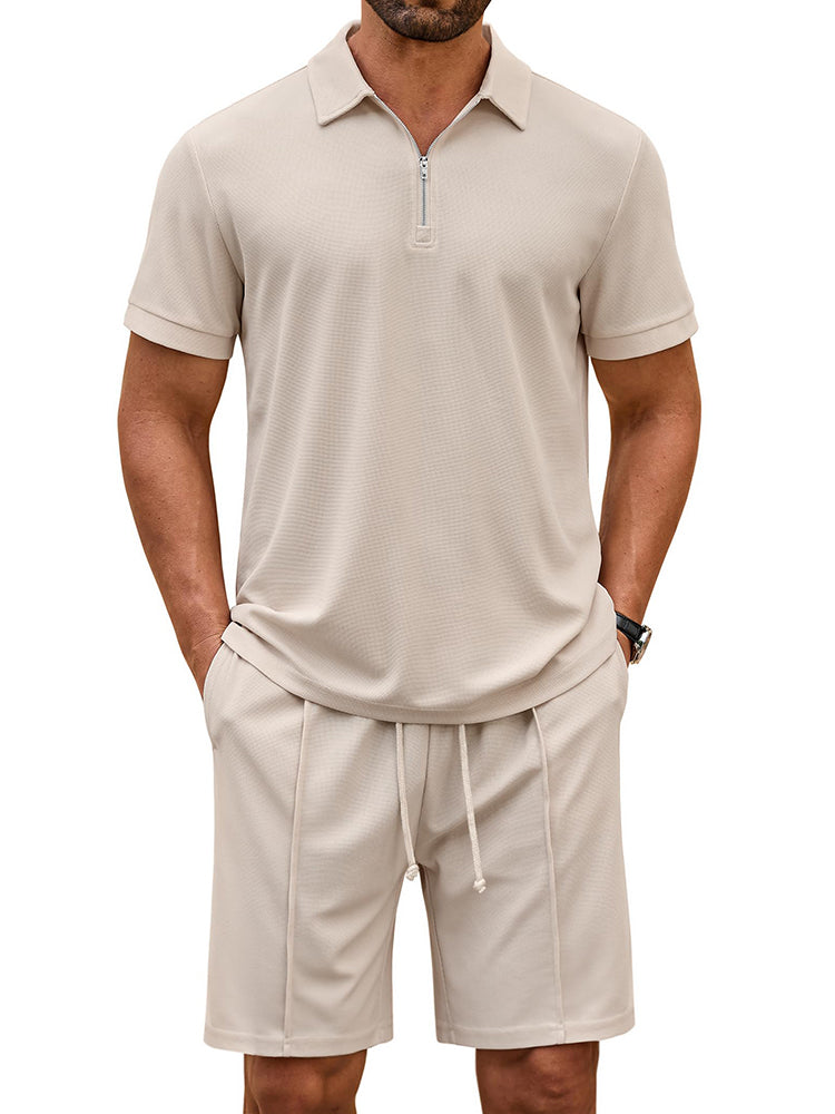 Fashion Pikétröja Shorts Set