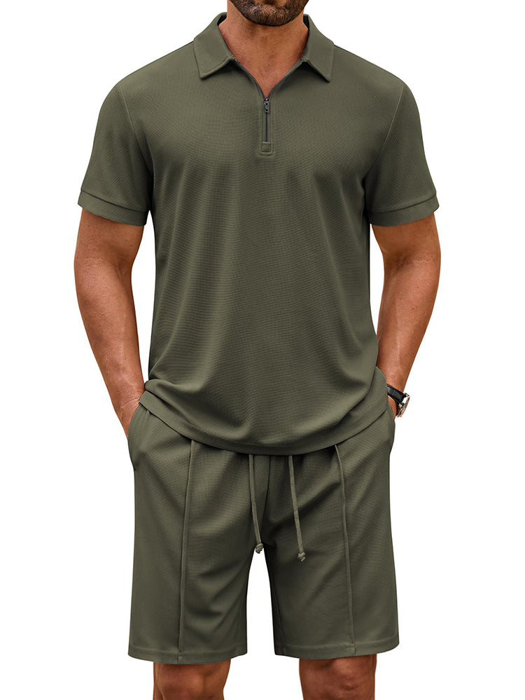 Fashion Pikétröja Shorts Set