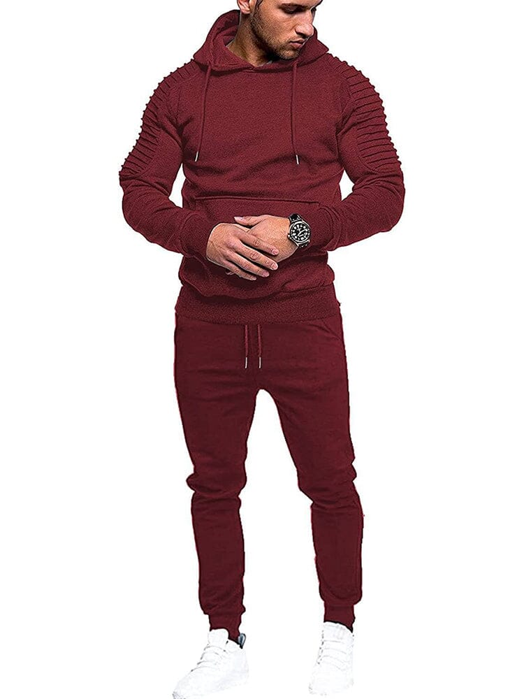 2-Delat Hoodie Jogging Atletisk Kostym