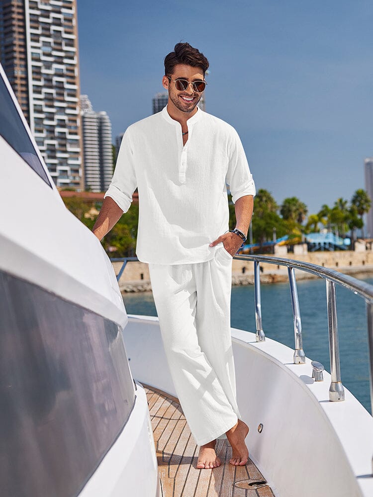 Casual 2-Delat Henley Skjortset