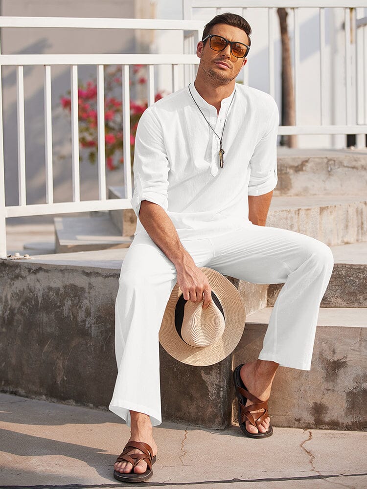 Casual 2-Delat Henley Skjortset