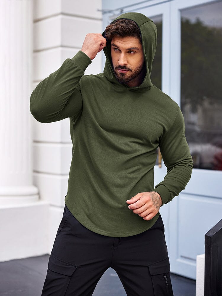 Workout Muscle Fit Bomullsblandad Hoodie