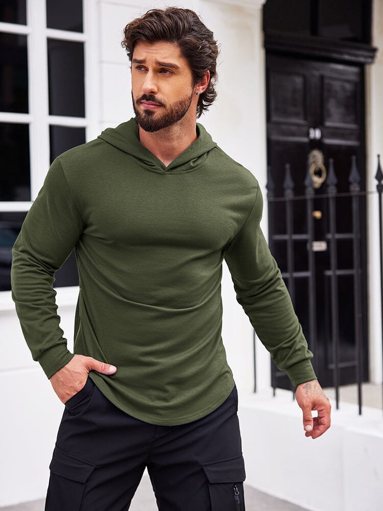 Workout Muscle Fit Bomullsblandad Hoodie