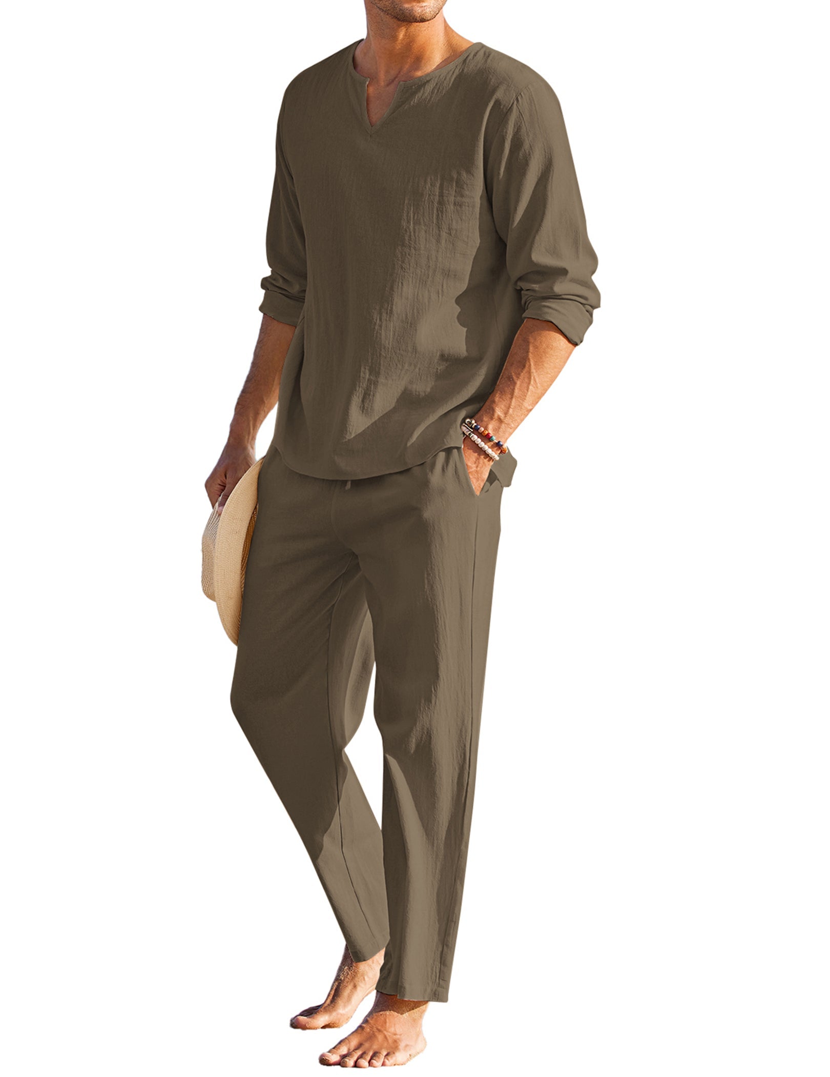 2-Delat Bomull Yoga Outfit