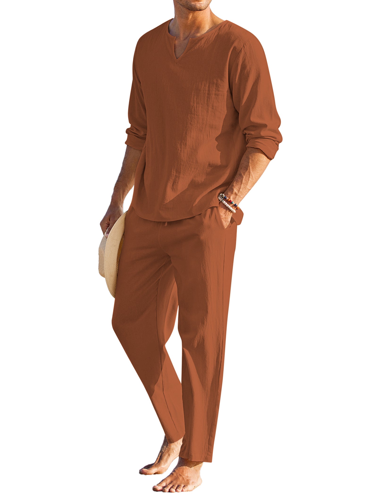 2-Delat Bomull Yoga Outfit