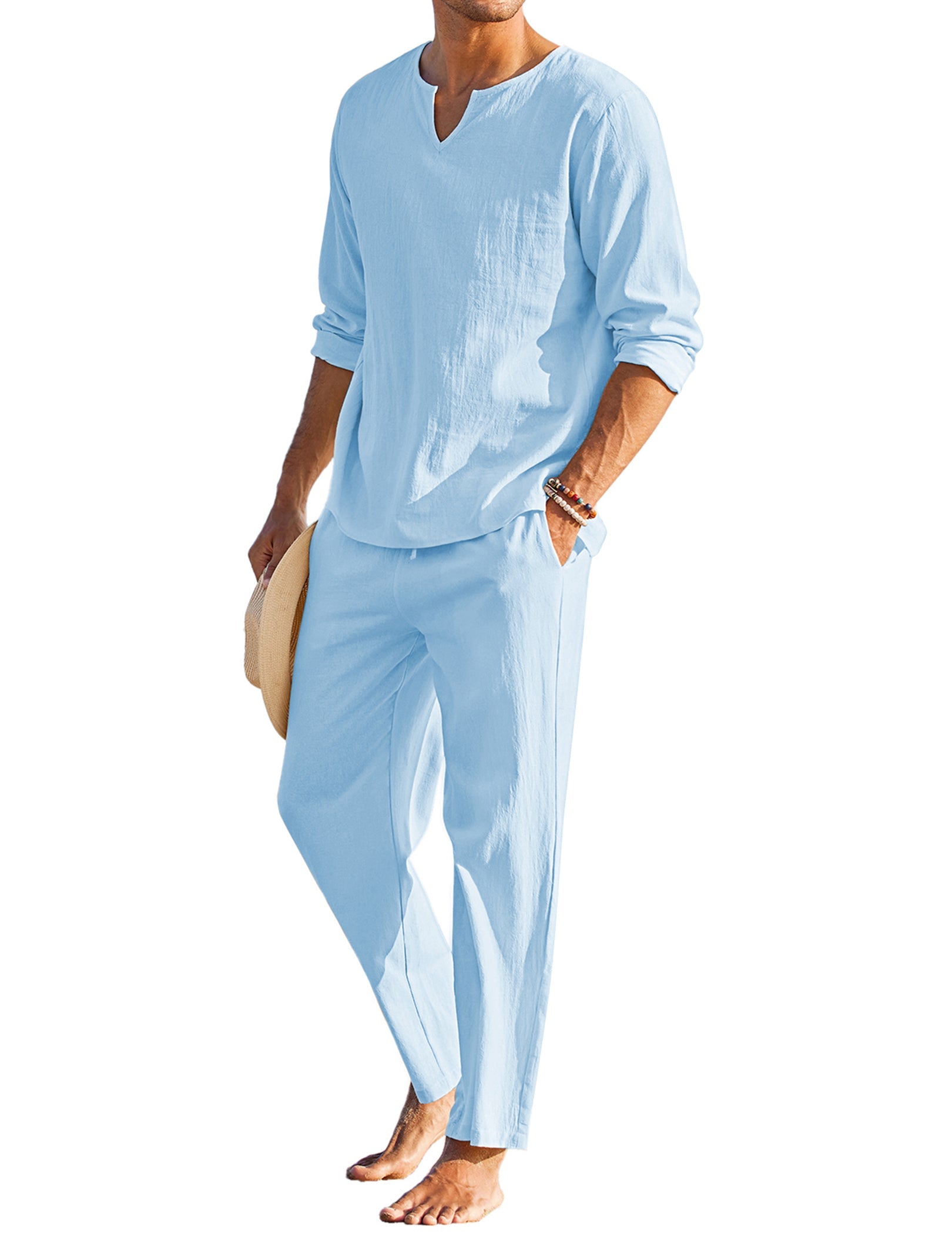 2-Delat Bomull Yoga Outfit