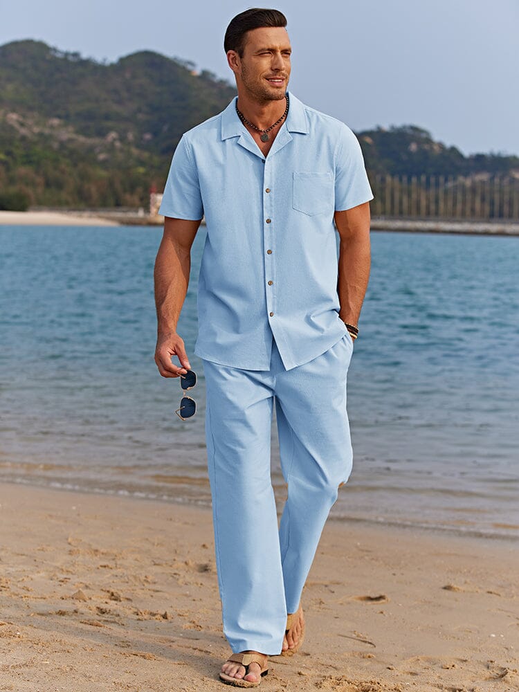 Casual Linne Strandskjortset