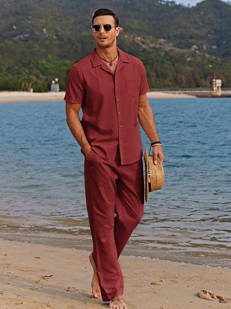 Casual Linne Strandskjortset