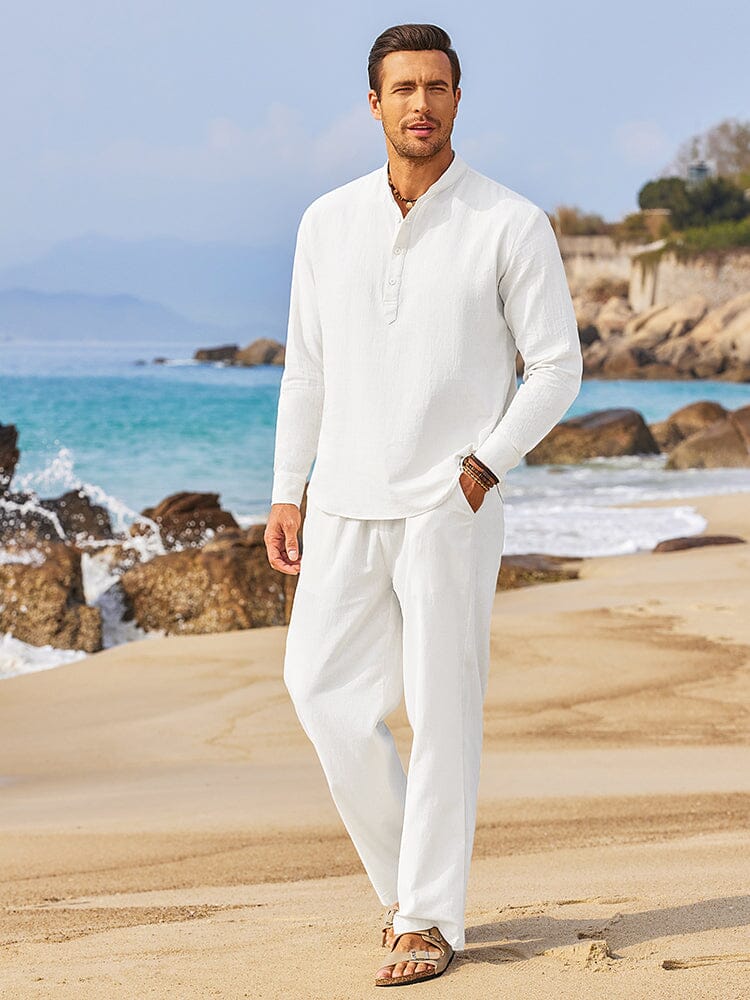 Casual 2-Delat Henley Skjortset