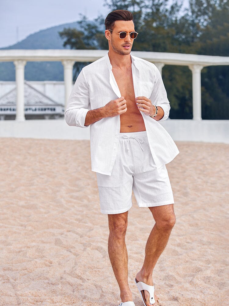 Casual 100% Bomull Strandskjortset