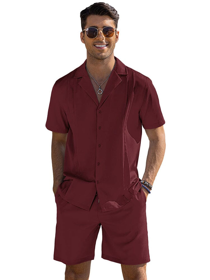 Casual Enfärgat Strand Outfit Set