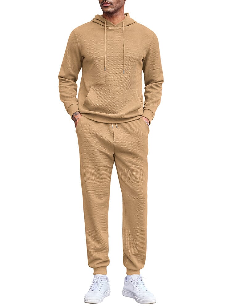 Waffle 2-Delat Hoodie Joggingset