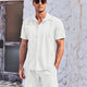 Mjuk Kubansk Skjorta Shorts Set