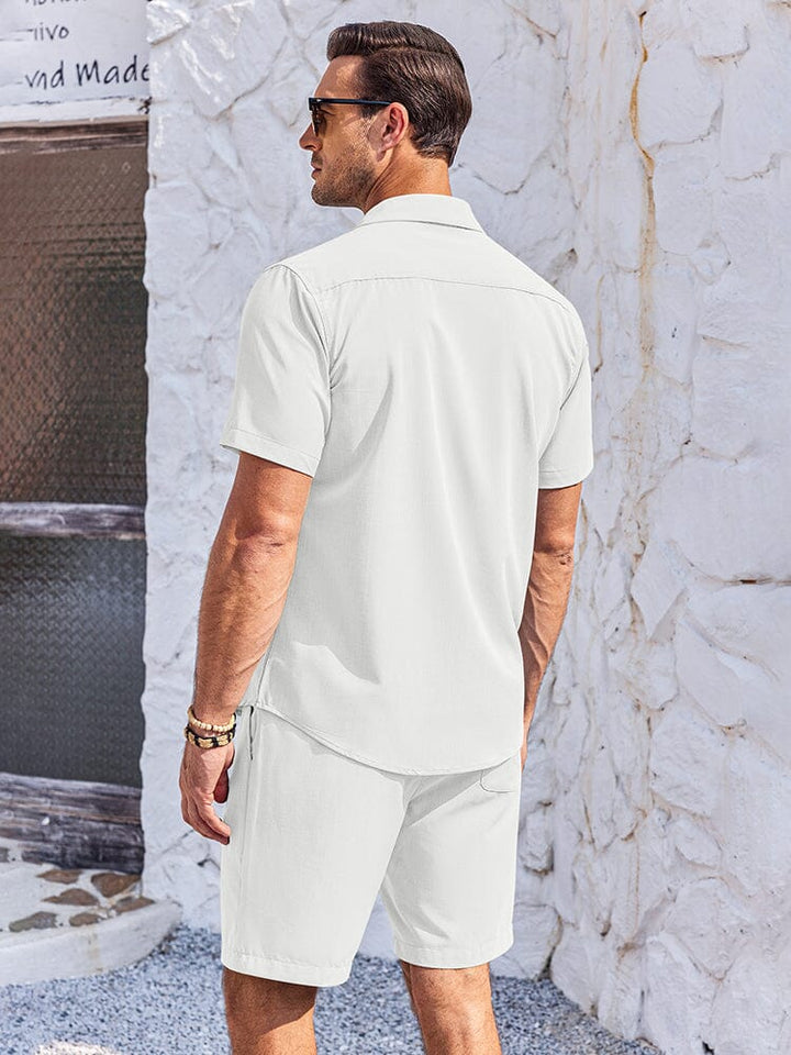 Mjuk Kubansk Skjorta Shorts Set