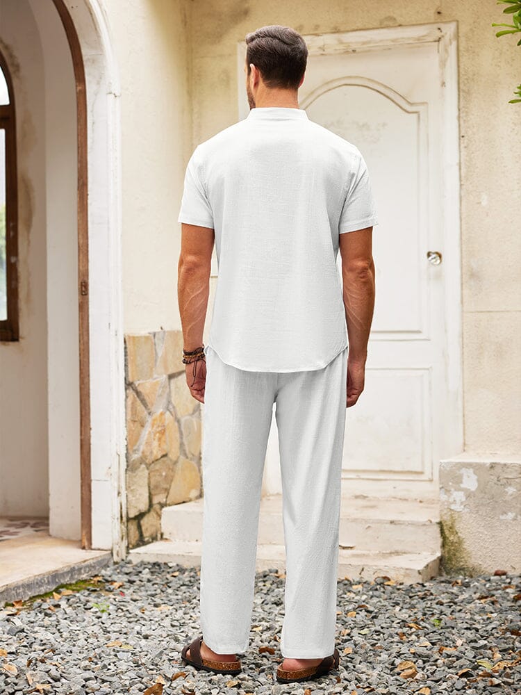 Casual Strand Bomull Linne Set