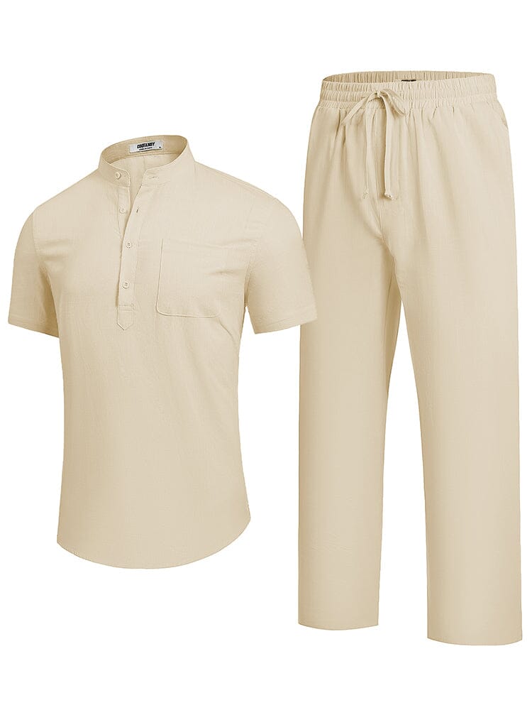 Casual Strand Bomull Linne Set